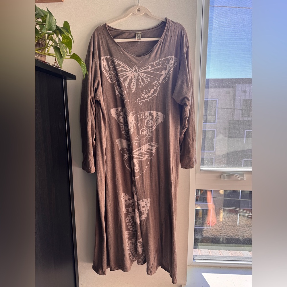 Magnolia Pearl Butterfly Print Long Sleeve Dress